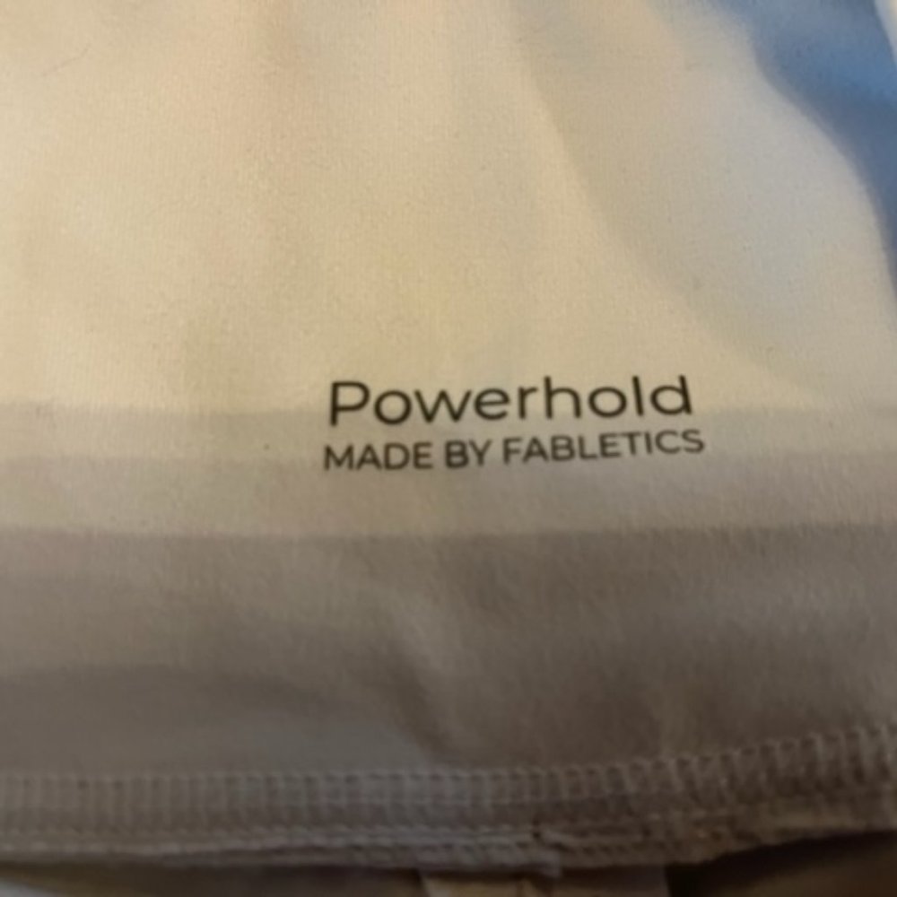 Fabletics White Powerhold 7/8 Leggings